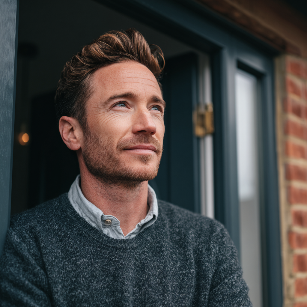 Man feeling confident after applying for a £2000 loan with New Horizons