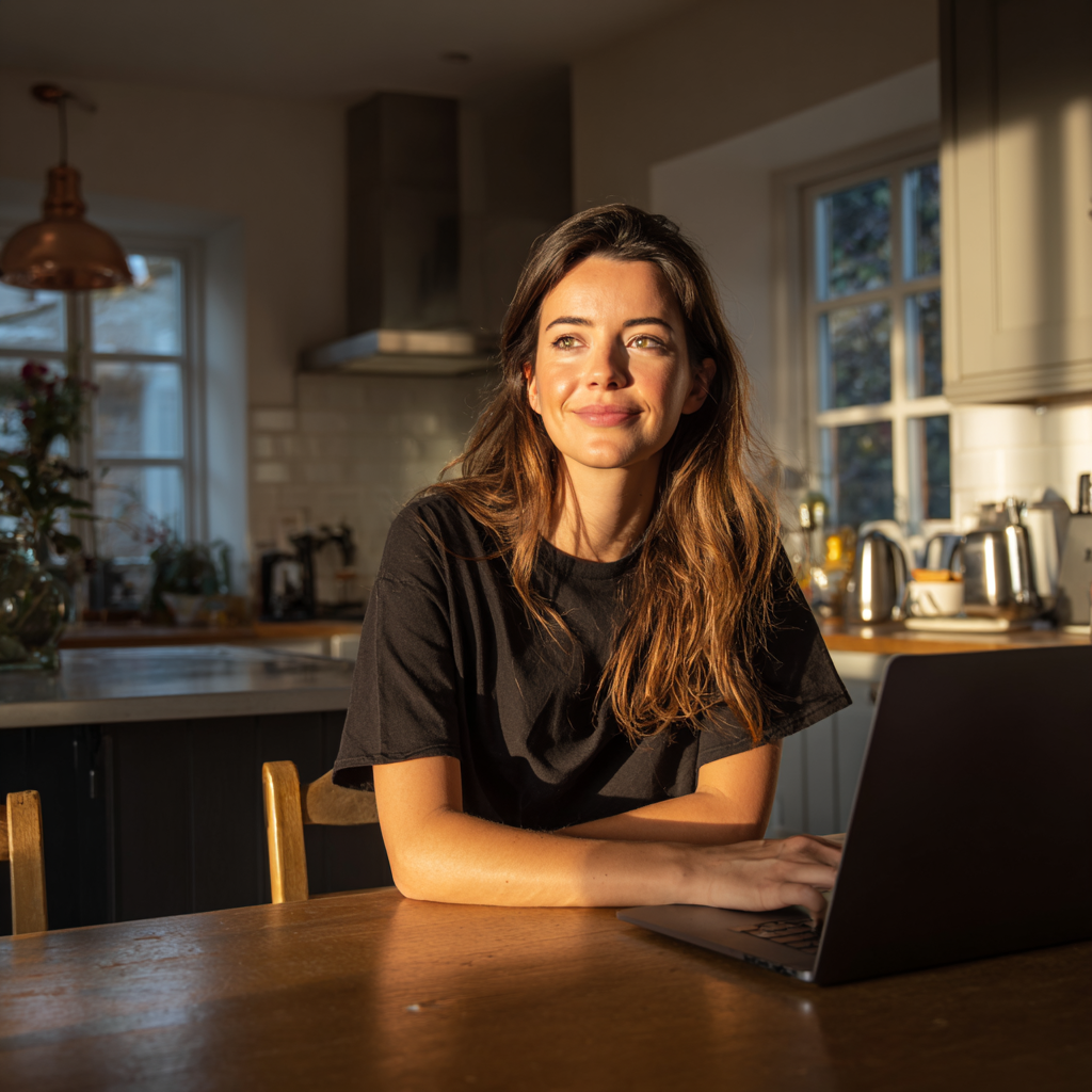 Woman researching £900 loan eligibility requirements