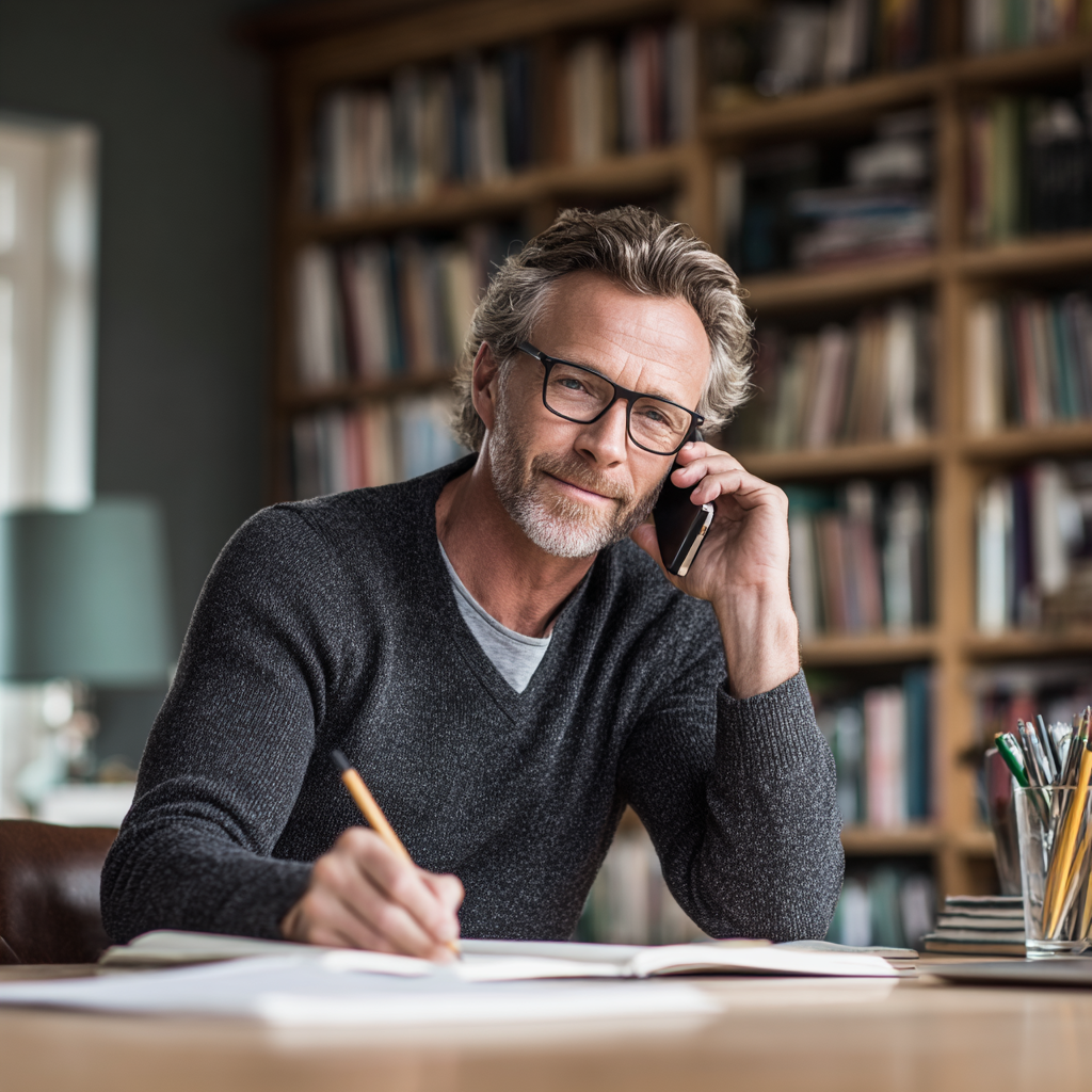 Man reviewing quick loan terms and costs