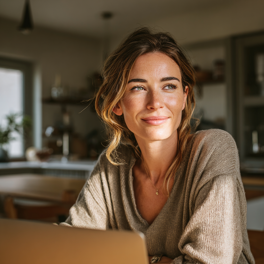 Woman checking quick loan options online
